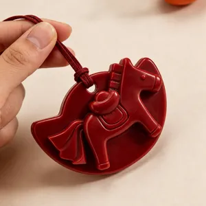 Hainan Agarwood Aromatherapy Wax Tablet Wardrobe Bedroom Hanging Pendant Year of the Horse