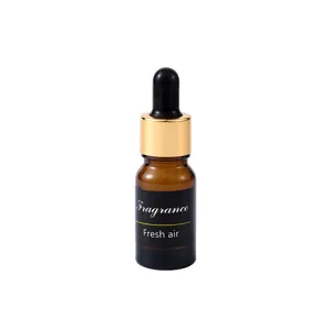 Bernsteinfarbene Glas-Tropfflasche für ätherische Öle, Aromatherapie und Raumduft, schwarz.