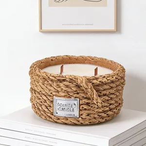 Retro Hemp Rope Scented Candle Handmade Soy Wax Aromatherapy Candle Ins Style Living Room Home Fragrance Decor