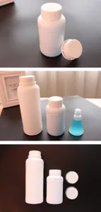 White plastic refillable bottles set empty containers for perfume liquid storage aromatherapy bottle