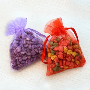 Organza Drawstring Sachet Bags with Scented Stones Car Air Freshener Odor Removal