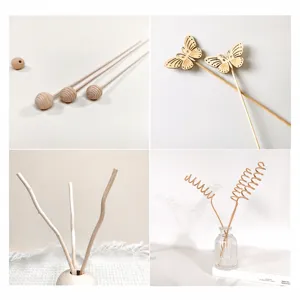 Natural Wood And Rattan Aromatherapy Diffuser Sticks Shaped Reed Sticks Essential Oil Dispersion Accessories For Home Office