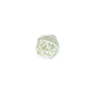 Boule en rotin blanc de 3cm faite à la main pour diffuseur d'arôme et décor de Noël.