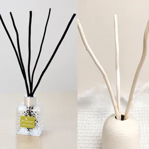 Replacement rattan diffuser sticks for essential oil bottles, curved decorative reeds.