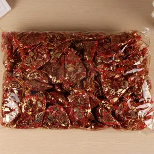 Scented dried flower sachets in red mesh bags for wardrobe and shoe odor removal bulk pack.
