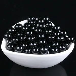 Natural black obsidian round loose beads for DIY handmade jewelry bracelets necklaces accessories