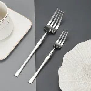Edelstahl Besteck Gabel Set mit eleganter Taillenform für westliches Essen und den Heimgebrauch.