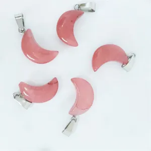 5st natuurlijke kristal kleine maan hanger mini halve maan ketting sieraden accessoire