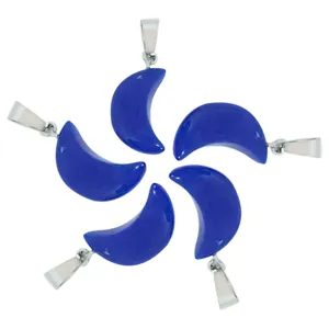 Natuurlijke kristallen kleine maan hanger blauwe kattenogen mini ketting accessoires