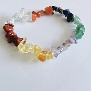 Natural Crystal Gravel Bracelet Irregular Gemstone Beaded Stretch Bracelets Fashion Healing Stone Jewelry Gift For Women