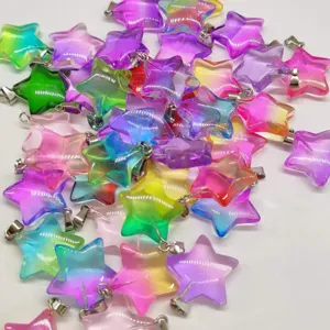 Colorful crystal star pendant diy necklace bracelet jewelry accessories wholesale 2cm