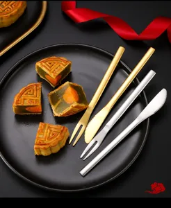 Edelstahl Gabel Messer Set für Obst Kuchen Dessert Besteck Küche Essgeschirr Geschenke