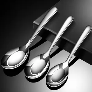 Set κουτάλια επίπεδου πάτου από ανοξείδωτο ατσάλι μεγάλη χωρητικότητα κουζίνας