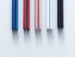 Stainless steel metal chopsticks set multi-color modern minimalist home kitchen tableware