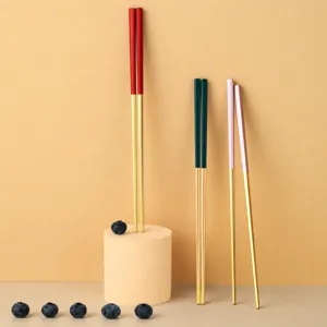 Stainless Steel Chopsticks Set Nordic Style Metal Chopsticks for Home Kitchen Dining