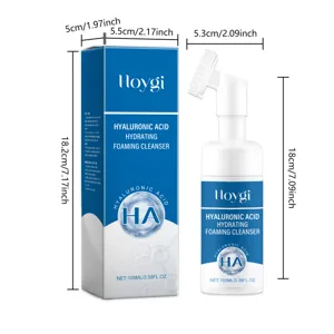 HOYGI Nettoyant Moussant Hydratant à l'Acide Hyaluronique 100ml Mousse Nettoyante Douce