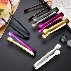 Pince à glaçons en acier inoxydable, pince à sucre en métal pour bar cuisine.