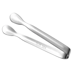 Pince à glaçons en acier inoxydable pour cubes de sucre outil de cuisine vue principale.