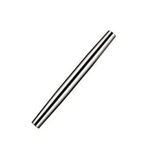 Stainless steel rolling pin for baking dough, small metal dough stick for pastry cooking.