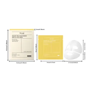 HOYGI radiant mild niacinamide facial sheet mask moisturizing whitening skincare set.
