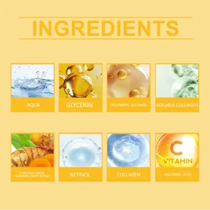 Découvrez les ingrédients clés de notre masque peel-off au collagène et curcuma.