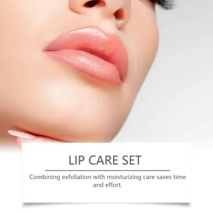 Lip care set for exfoliating and moisturizing lips, smooth and tender lip care treatment.