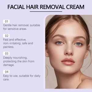 Crème dépilatoire pour le visage douce et efficace pour les peaux sensibles soin quotidien.
