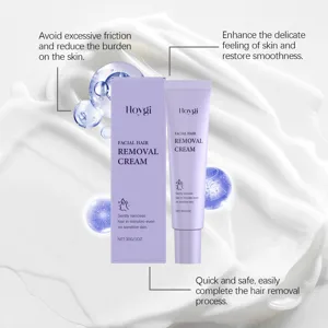 HOYGI crème dépilatoire visage 30g élimine en douceur les poils pour une peau douce.