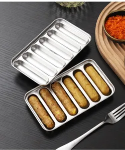 Stainless steel sausage mold 6 cavities DIY homemade baby food hot dog maker kitchen tool