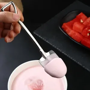 Edelstahl Schaufel Löffel kreative Wassermelone Eiscreme Dessert Löffel süßes Geschirr.