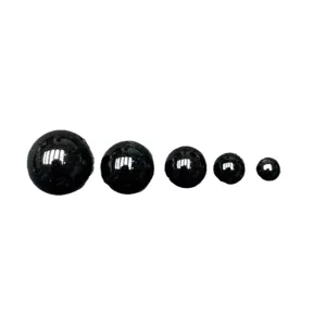 Natural black obsidian loose beads for DIY jewelry making, bracelets, and necklaces.