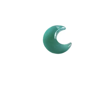 Pendentif croissant de lune en pierre œil de chat vert pour la création de bijoux DIY