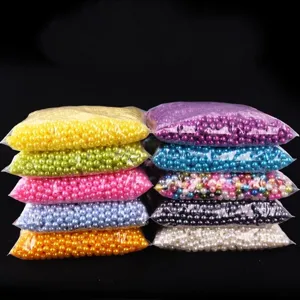 ABS imitation pearl loose beads colorful DIY jewelry making craft accessories wholesale