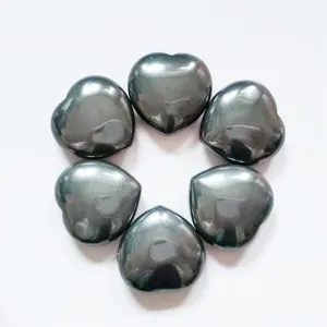 Detailed view of polished heart-shaped stone decor for home ornament and healing.