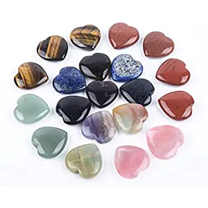 3cm natural crystal heart ornament gemstone love decor polished palm pocket stone gift