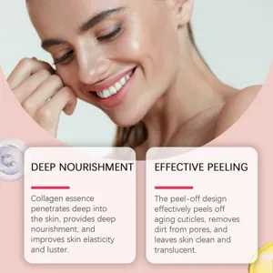 Masque facial peel-off au collagène HOYGI pour nourrir, purifier et lisser la peau.