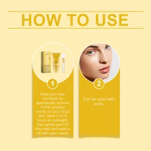Guía de uso de la mascarilla nocturna de cúrcuma HOYGI para una piel radiante y suave
