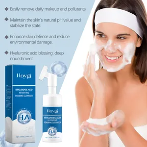 HOYGI Nettoyant Moussant Hydratant à l'Acide Hyaluronique Soin Doux du Visage Nettoyage