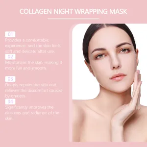 HOYGI Masque de nuit enveloppante au collagène, hydratation profonde et soin raffermissant du visage.