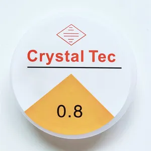 Bobina de hilo elastico de cristal transparente de 0.8mm, ideal para abalorios y accesorios DIY.