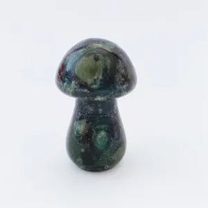 Natural crystal gemstone 3.5cm carved mushroom figurine for home office decor and gifts
