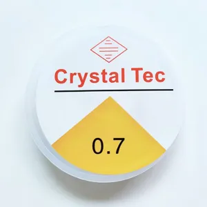 Hilo elastico transparente para cuentas 0.7mm vista detallada de alta resistencia.