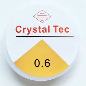Cordón elástico de cristal 0.6mm hilo de cuentas transparente para hacer joyas de bricolaje