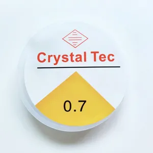 Bobina de hilo elástico de cristal transparente de 0.7mm para pulseras y abalorios de joyería.
