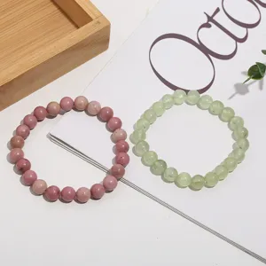 Natural crystal gemstone round bead bracelets 8mm simple stacking jewelry set for women