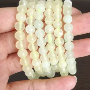 Natural Green Stone Beaded Bracelet Multi-Strand Round Beads Women Jewelry Fashion Gift