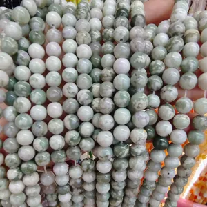 Perle rotonde in pietra di giada naturale per la creazione di gioielli con braccialetti DIY