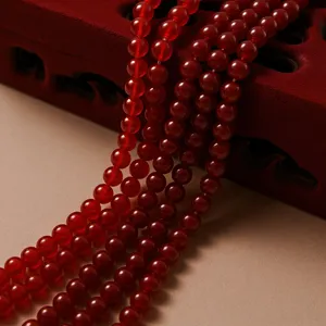 Natural Agate Loose Beads Semi Finished Round Bead Strands For DIY Jewelry Making Accessories Crafting Supply