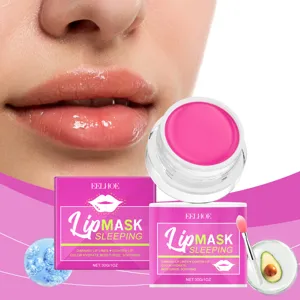Mascarilla labial hidratante Eelhoe con brocha para labios secos, calmante y nutritiva 30g