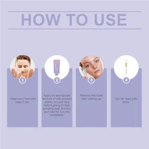 HOYGI masque visage peel-off au collagène guide d'utilisation détail étape par étape.